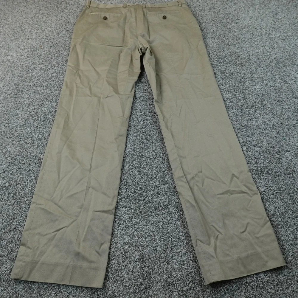 Banana Republic Pants Mens 34X34 Beige Brown Chino Trouser Slim Fit Flat Front